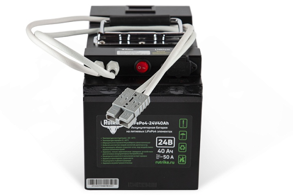 Тяговый аккумулятор Rutrike LiFePO4 24V40Ah (50A)