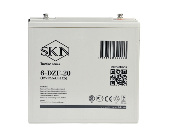 Тяговый аккумулятор SKN 6-DZF-20 (12V22.5A/H C5)