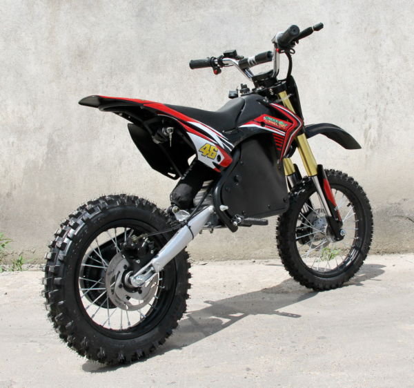 Электромотоцикл GreenCamel Питбайк DB500, 48V 1500W R14/R12 красный