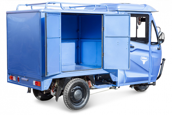 Грузовой электротрицикл Rutrike КАРГО Кабина Дуал обогрев 1500 60V1000W синий