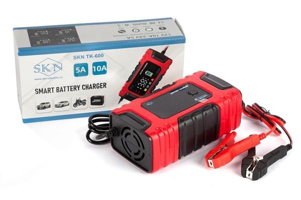 Зарядное устройство SKN TK-600 12V 10A, 24V 5A (4Ah-200Ah) [AGM, GEL, SLA, WET, LI, CA]